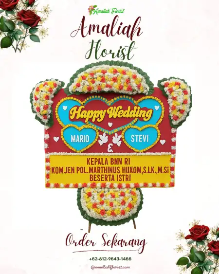 Papan Bunga Pernikahan Seso